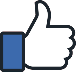 stylised image of facebook thumb up icon